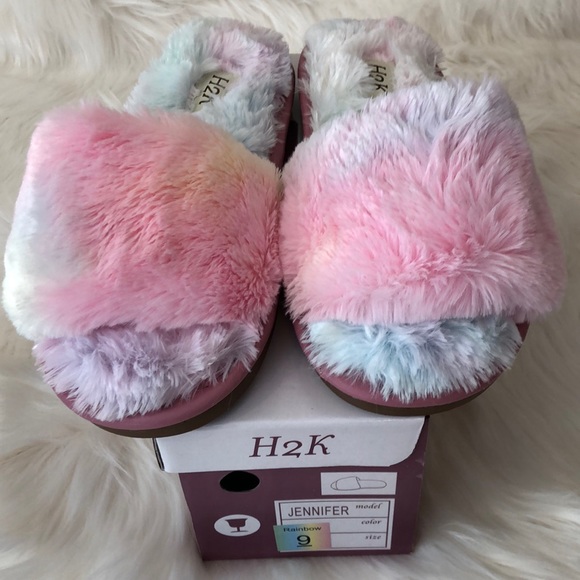H2K Shoes - H2K Rainbow Slipper Slides — Jennifer